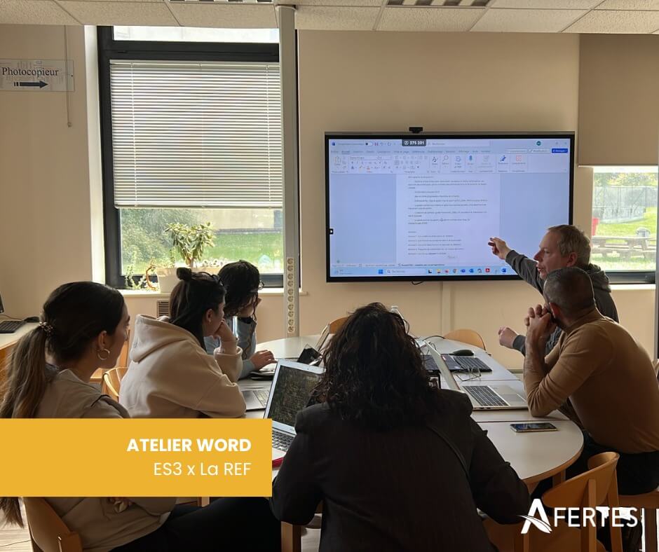 Atelier Word pour nos étudiants en 3ème année d'éducateur spécialisé